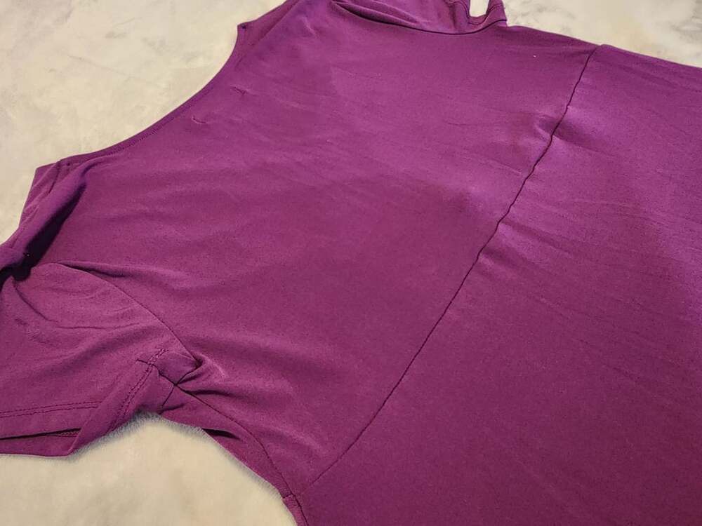 Jessica Purple Cap Sleeve V-Neck Dress Size 10 - Picture 7 of 9